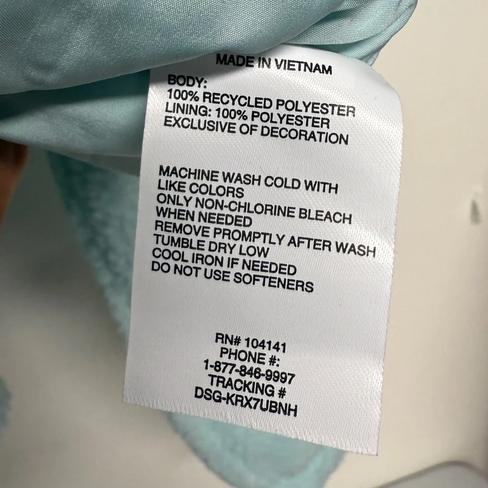 DSG Girls Cozy Fleece Full Zip Jacket Shoreside Blue XS (6-7) Kids - Picture 3 of 5